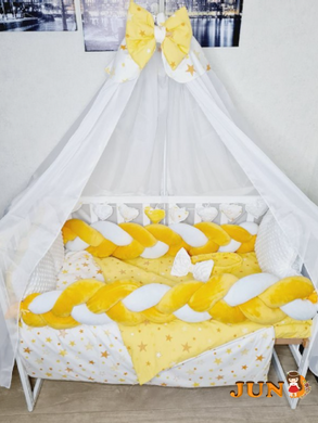 Комплект постільної білизни Bonna Avangard в дитяче ліжечко Жовтий