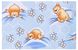 Защита в кроватку Qvatro Gold ZG-02 голубой (мишка лежит, пчелки)